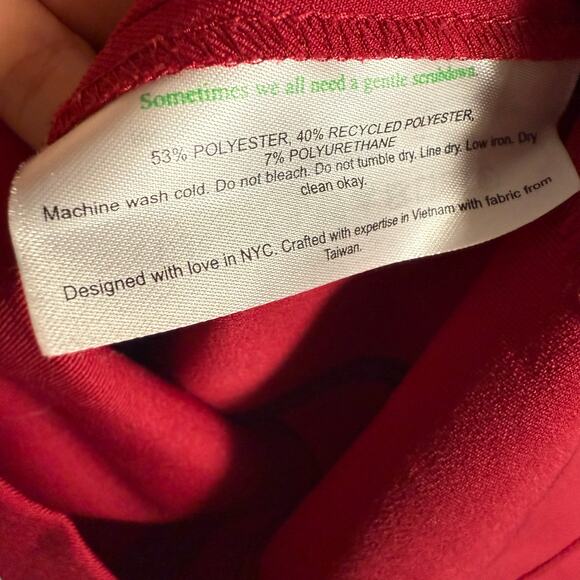 M.M. LaFleur Emily Rhubarb Red Square Neck A-Line Office Mini Dress 4 - Picture 14 of 14